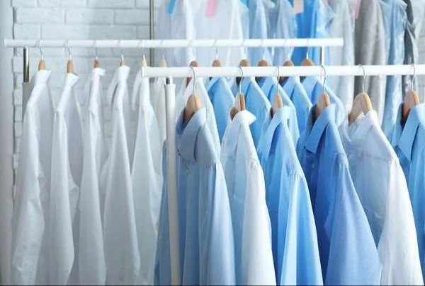 Crisp laundered dress shirts ready for pickup at Metrocrest in Addison